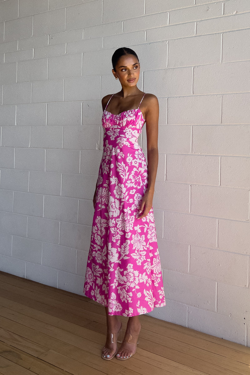 Calianna Floral Midi Dress