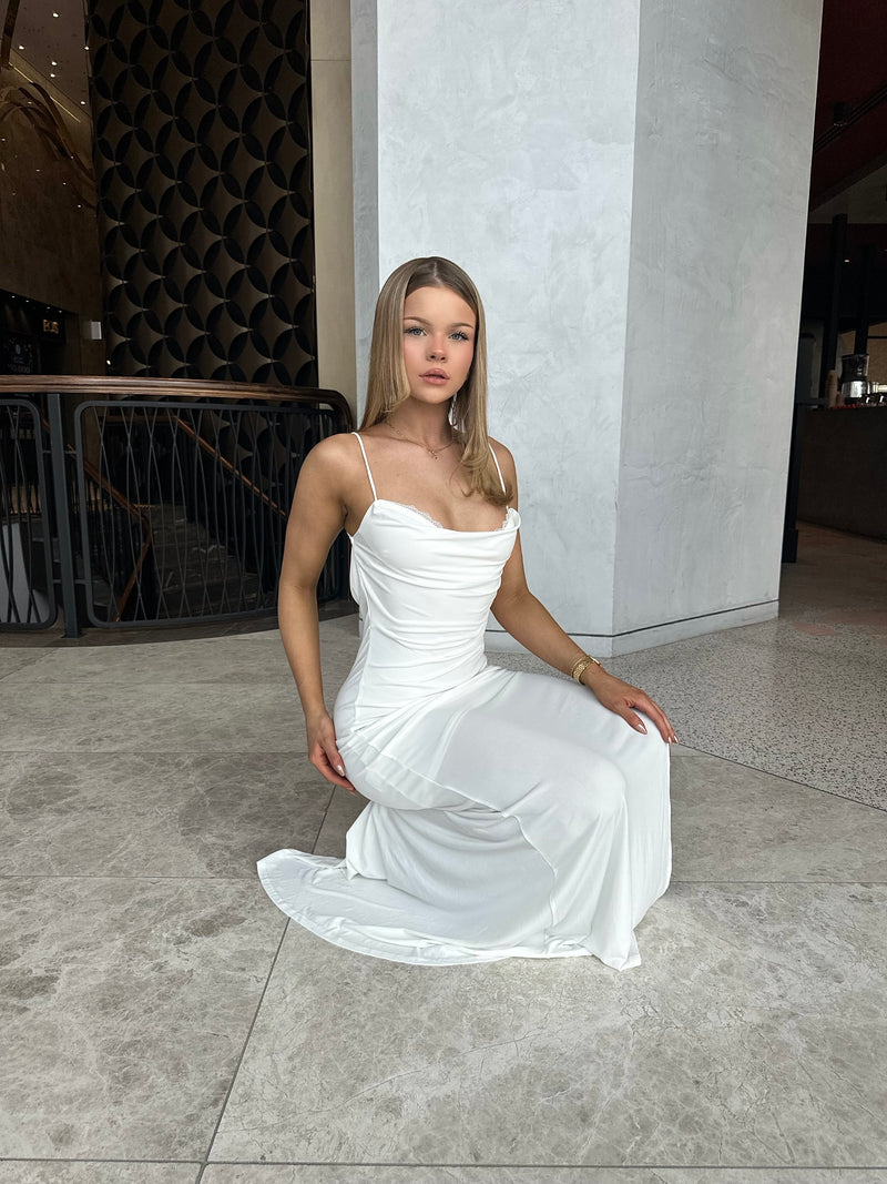 Tazia Midi Dress - White