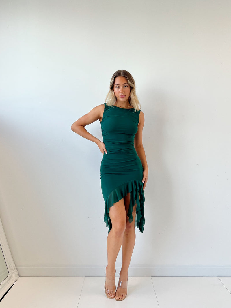Cheyenne Midi Dress - Green