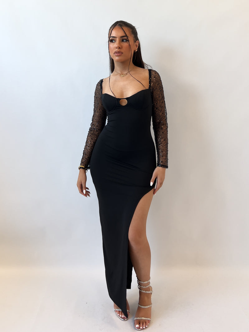 Luxe Midi Dress - Black