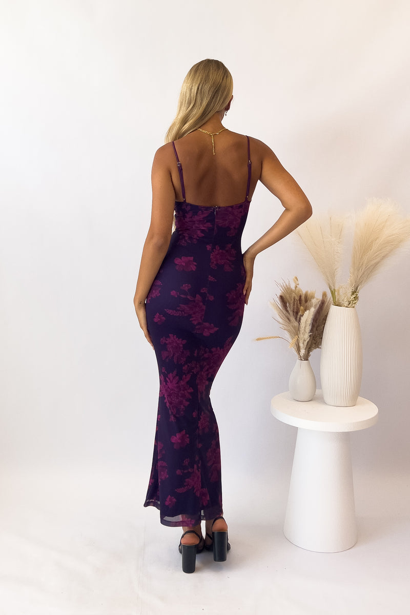 Blossom Maxi Dress - Grape