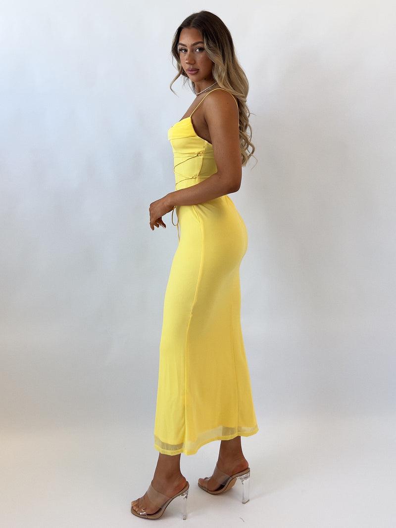 Evangeline Maxi Dress - Yellow