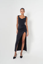 Polly Midi Dress - Black