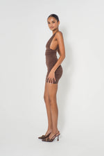 Dating Profile Mini Dress - Brown