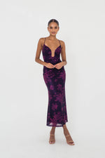 Ethereal Midi Dress - Grape