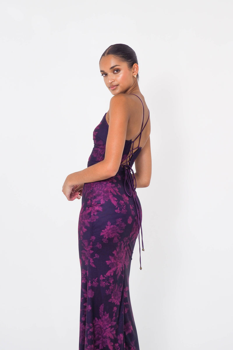 Ethereal Midi Dress - Grape