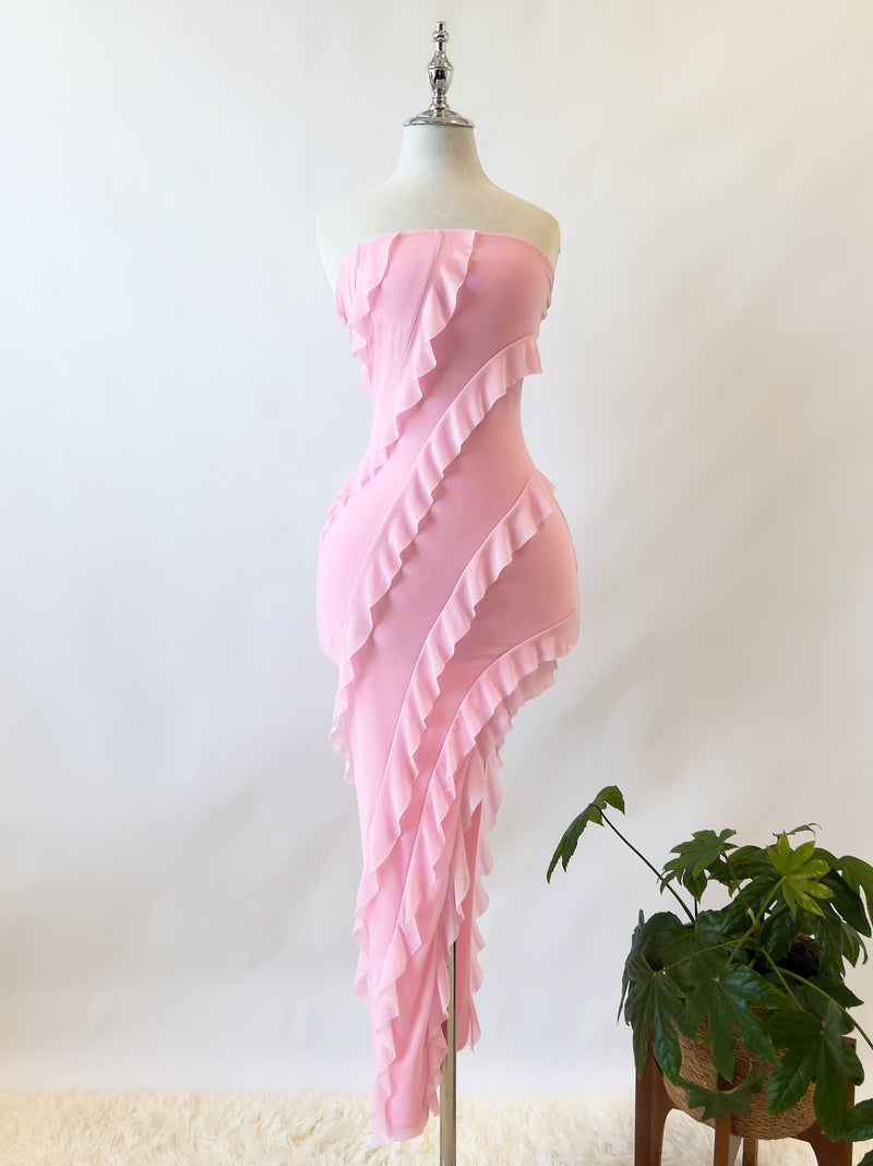 Darcie Midi Dress - Pink