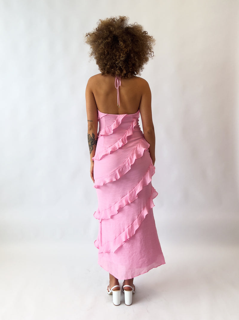 Ella Midi Dress - Pink