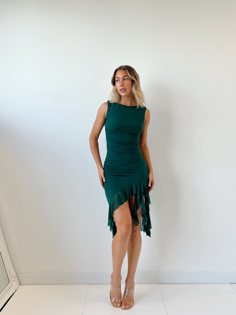 Cheyenne Midi Dress - Green