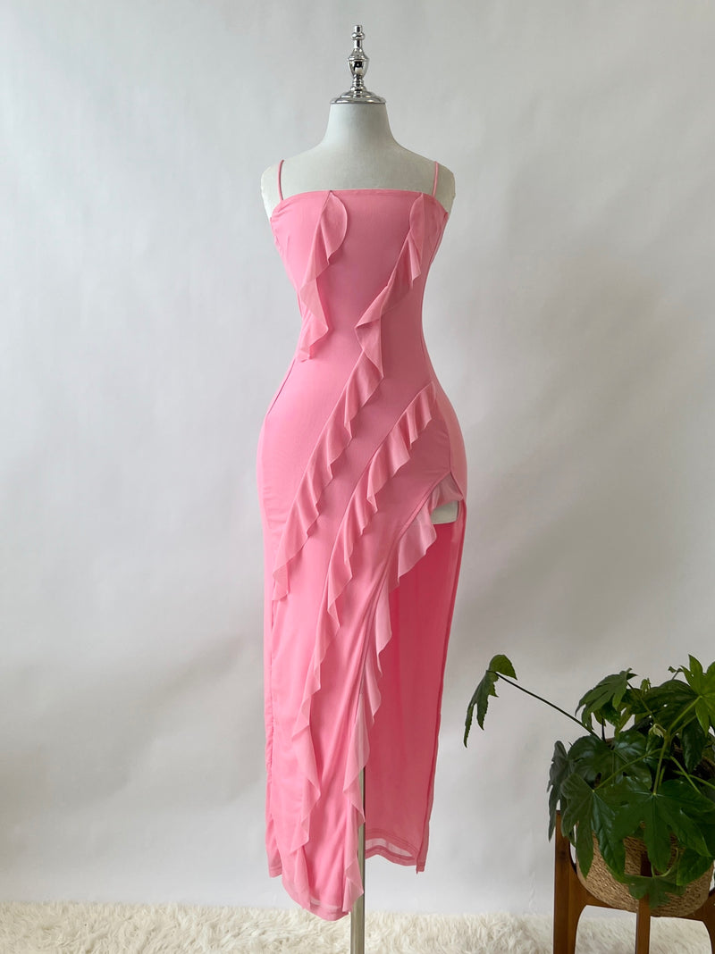 Greta Midi Dress - Pink