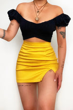 Callie Mini Skirt - Yellow