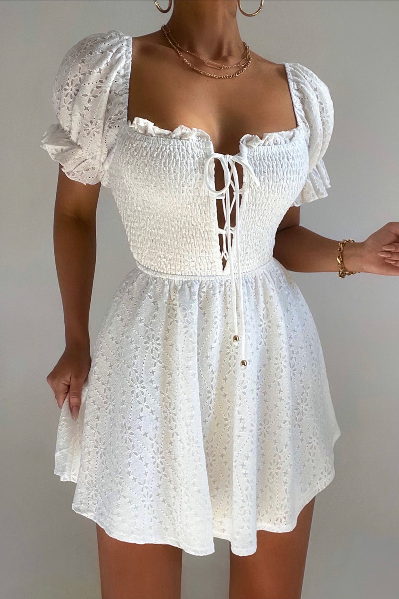 Chloe Mini Dress - White