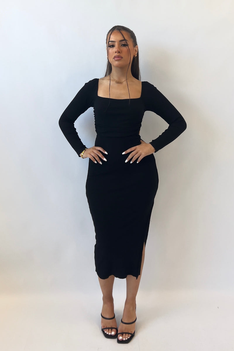 Erica Midi Dress - Black