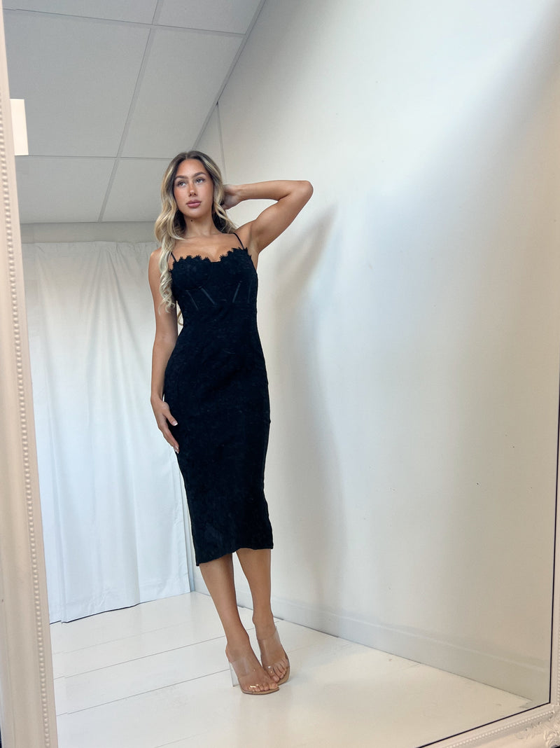 Mateo Midi Dress - Black