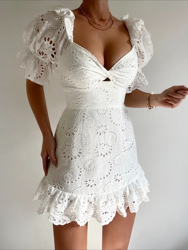 Daley Mini Dress - White