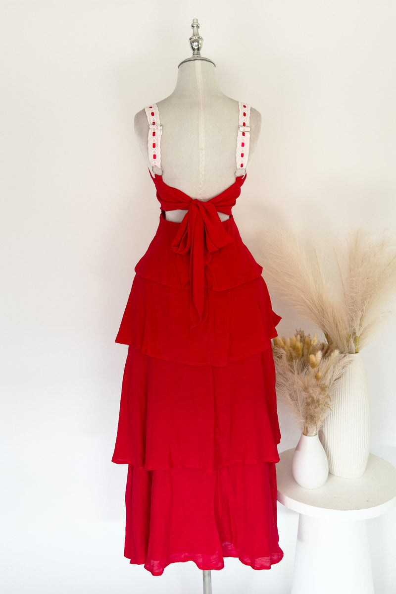 Nicole Maxi Dress - Red