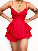 Zahira Playsuit - Red
