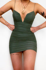 Alexis Mini Dress - Khaki