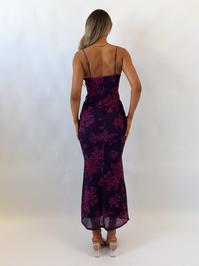 Blossom Maxi Dress - Grape