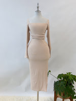 Erica Midi Dress - Beige