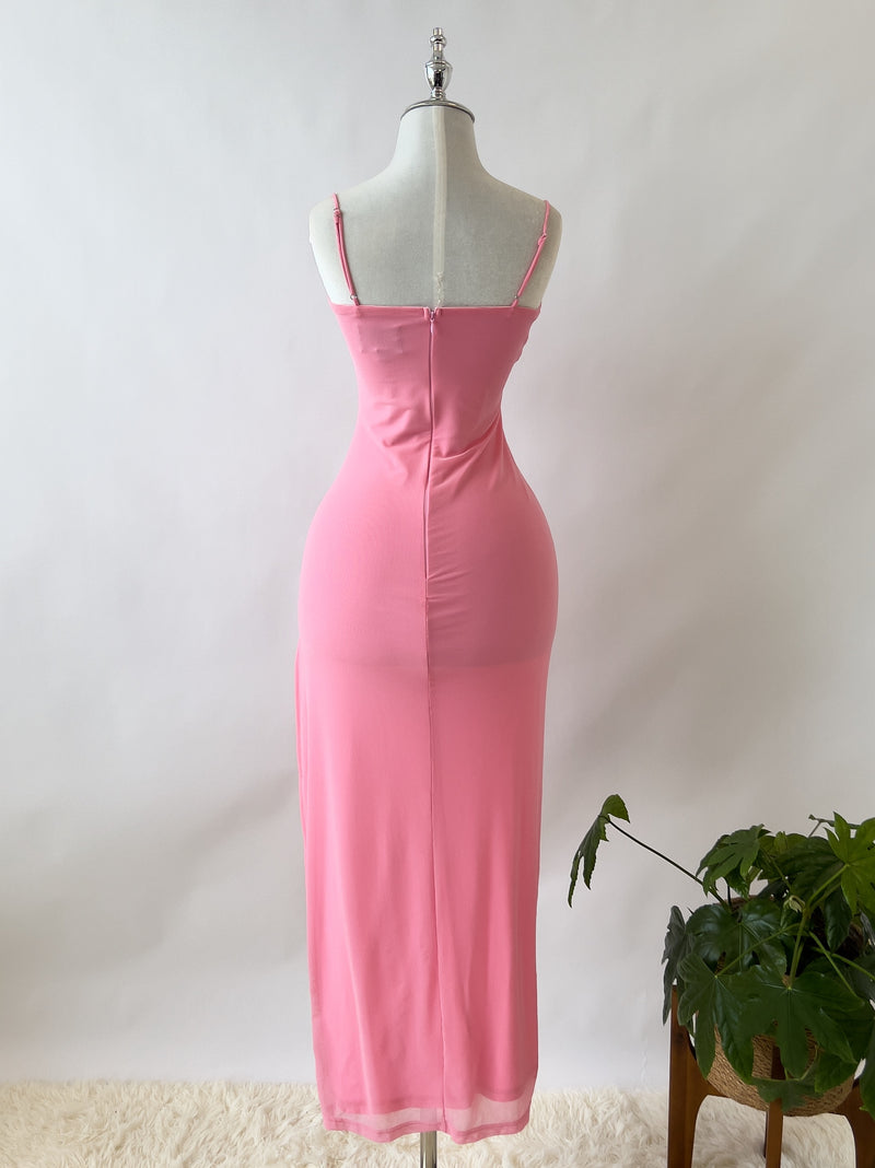 Greta Midi Dress - Pink
