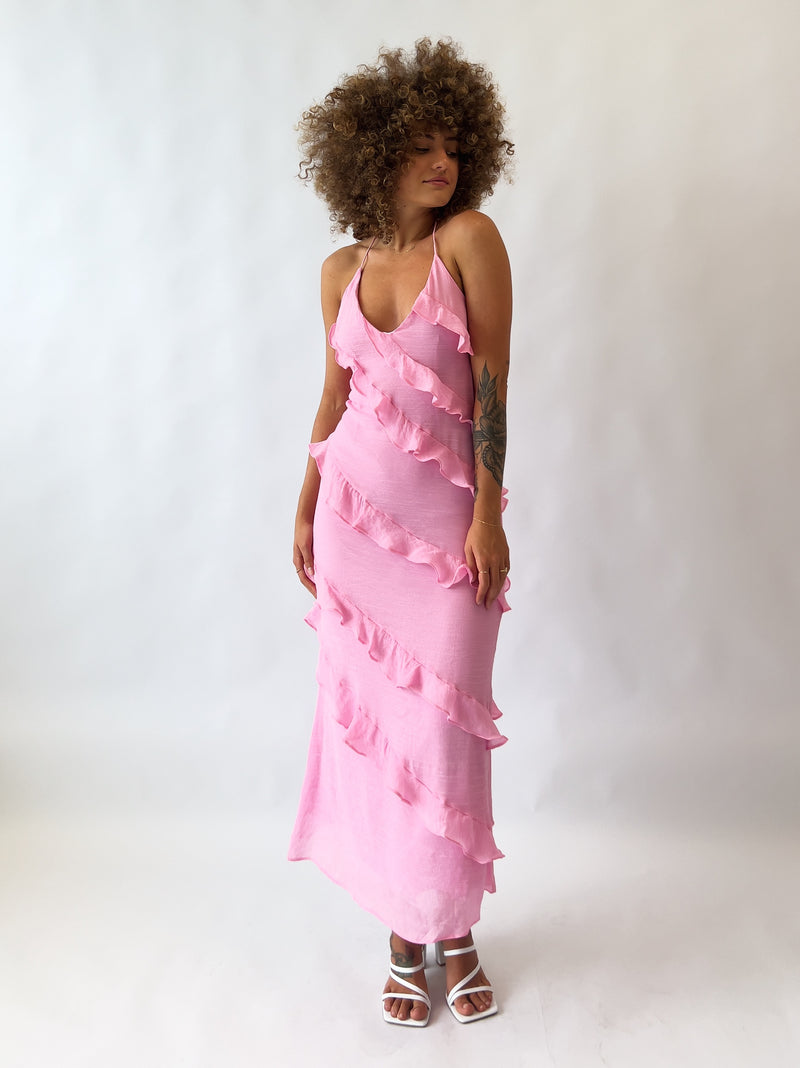 Ella Midi Dress - Pink