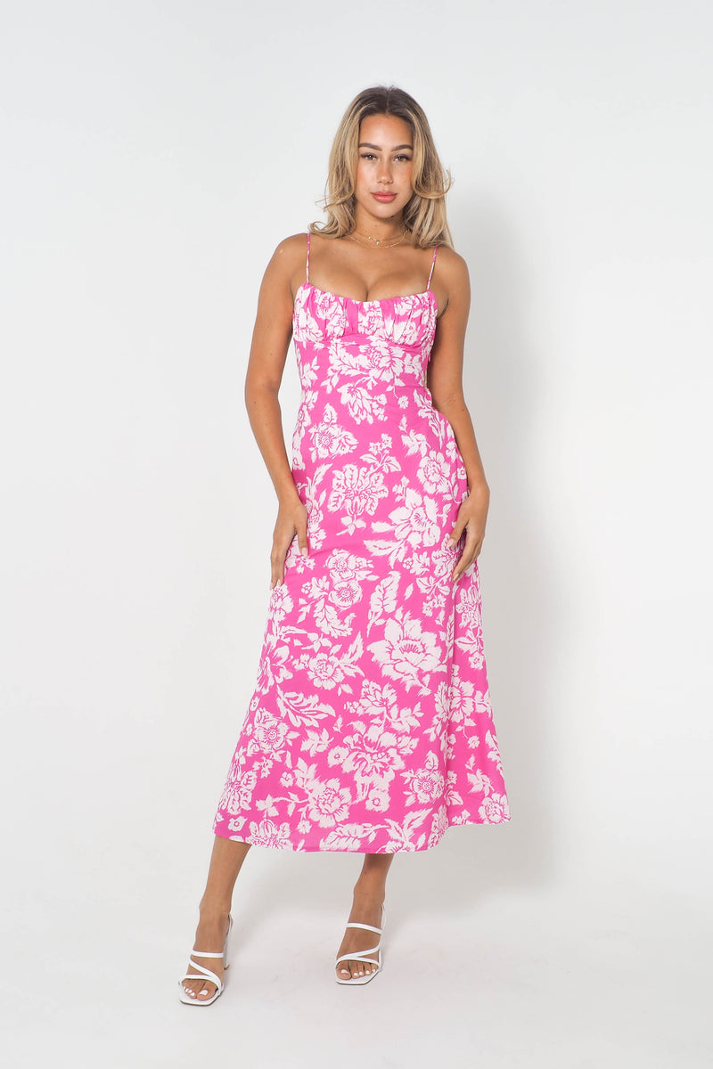 Calianna Floral Midi Dress