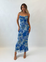 Blossom Maxi Dress - Blue