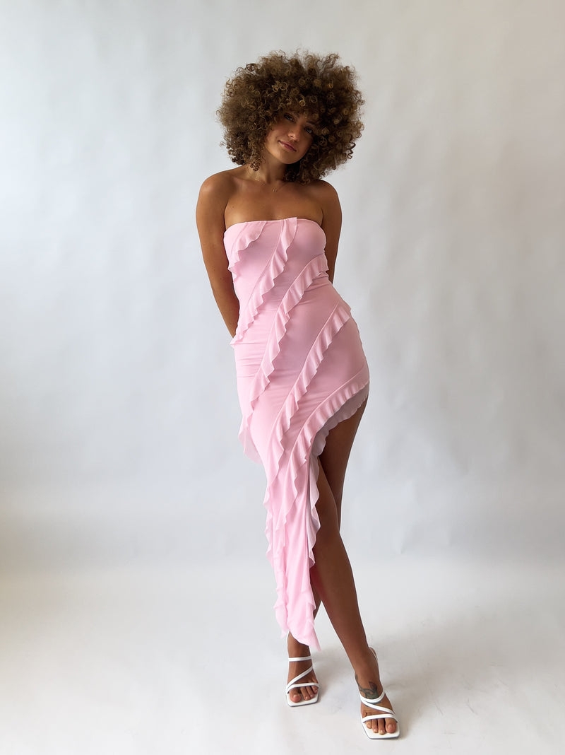Darcie Midi Dress - Pink