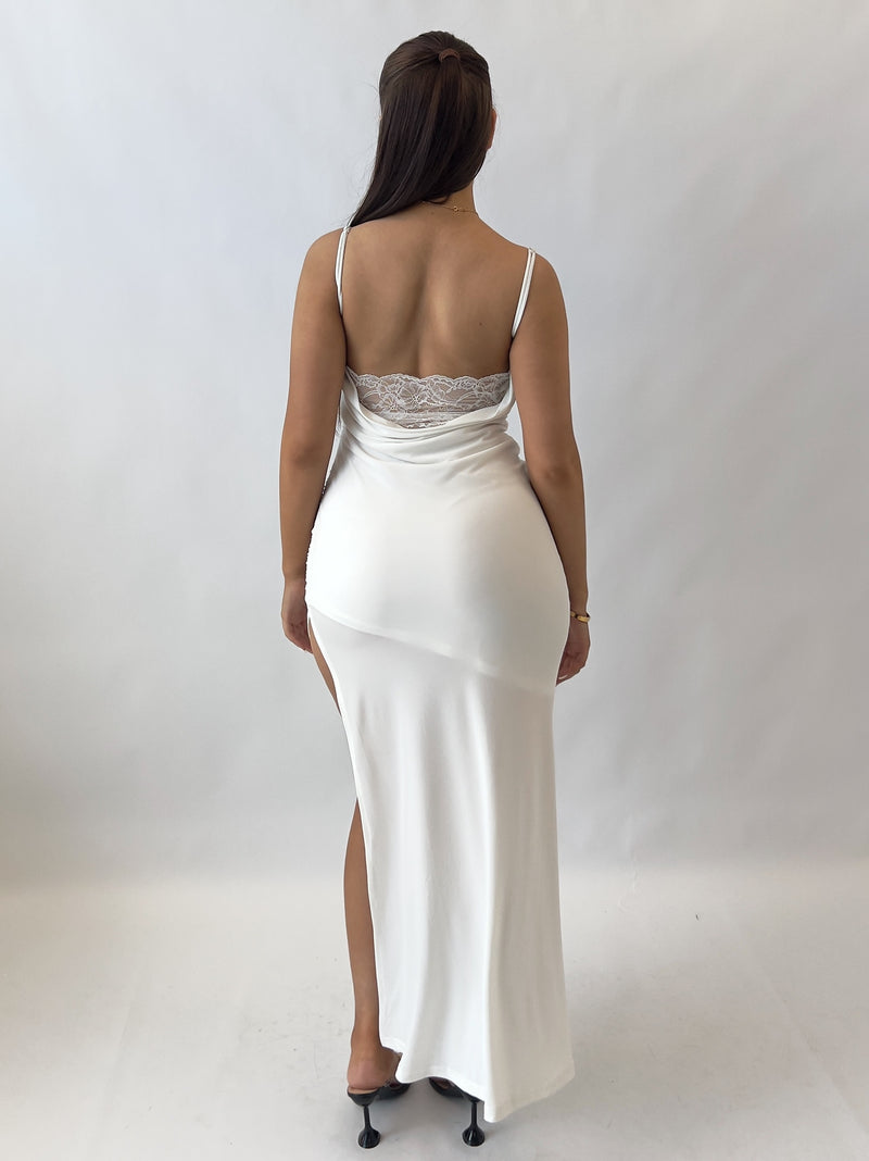 Tazia Midi Dress - White