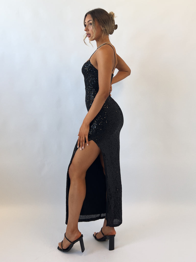 Renee Midi Dress - Black