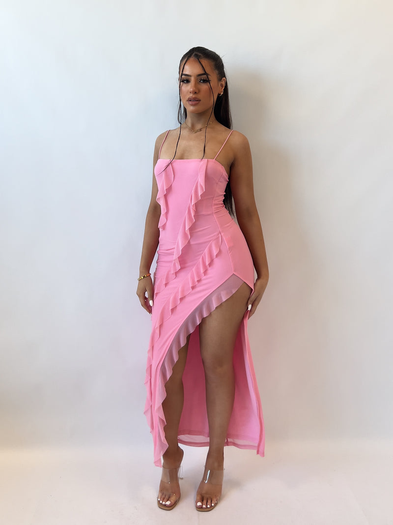 Greta Midi Dress - Pink