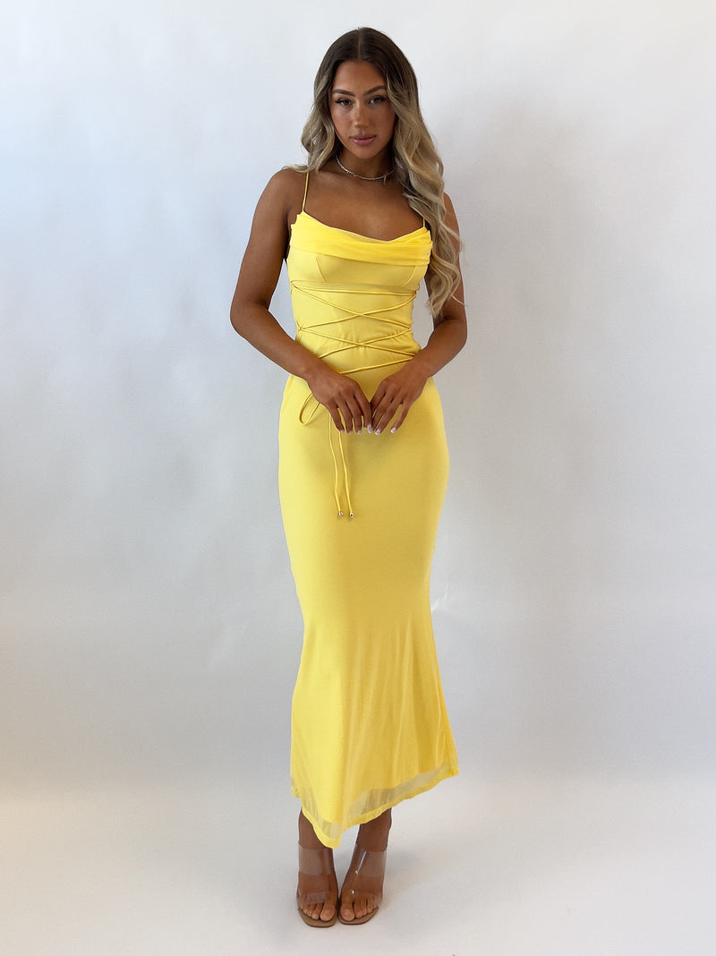 Evangeline Maxi Dress - Yellow