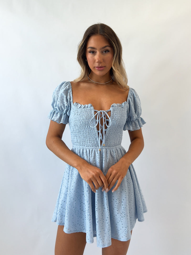 Chloe Mini Dress - Blue