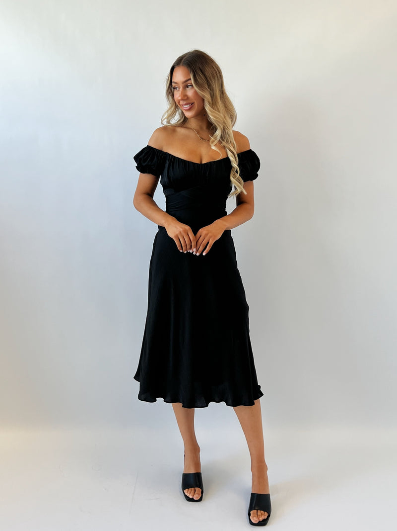 Ellison Midi Dress - Black