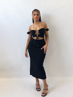 Ayanna Midi Dress - Black