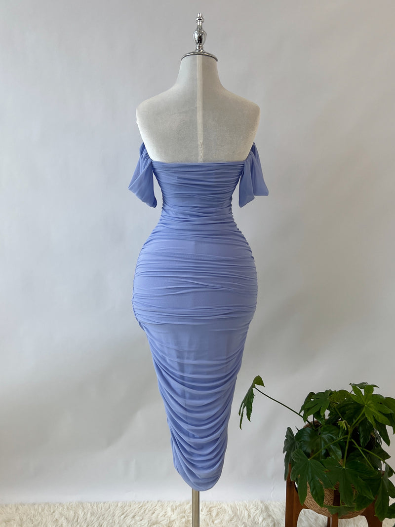 Lilia Midi Dress - Cornflower