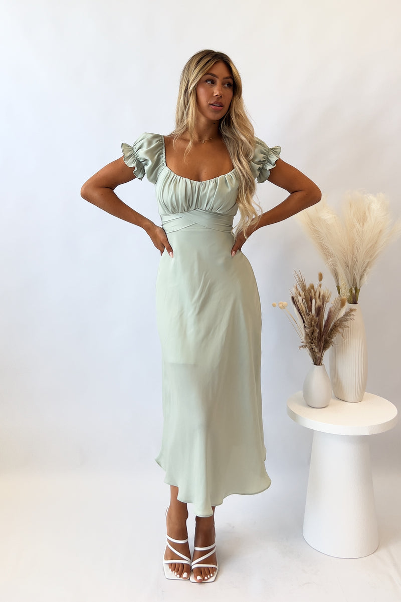 Ellison Midi Dress - Pistachio