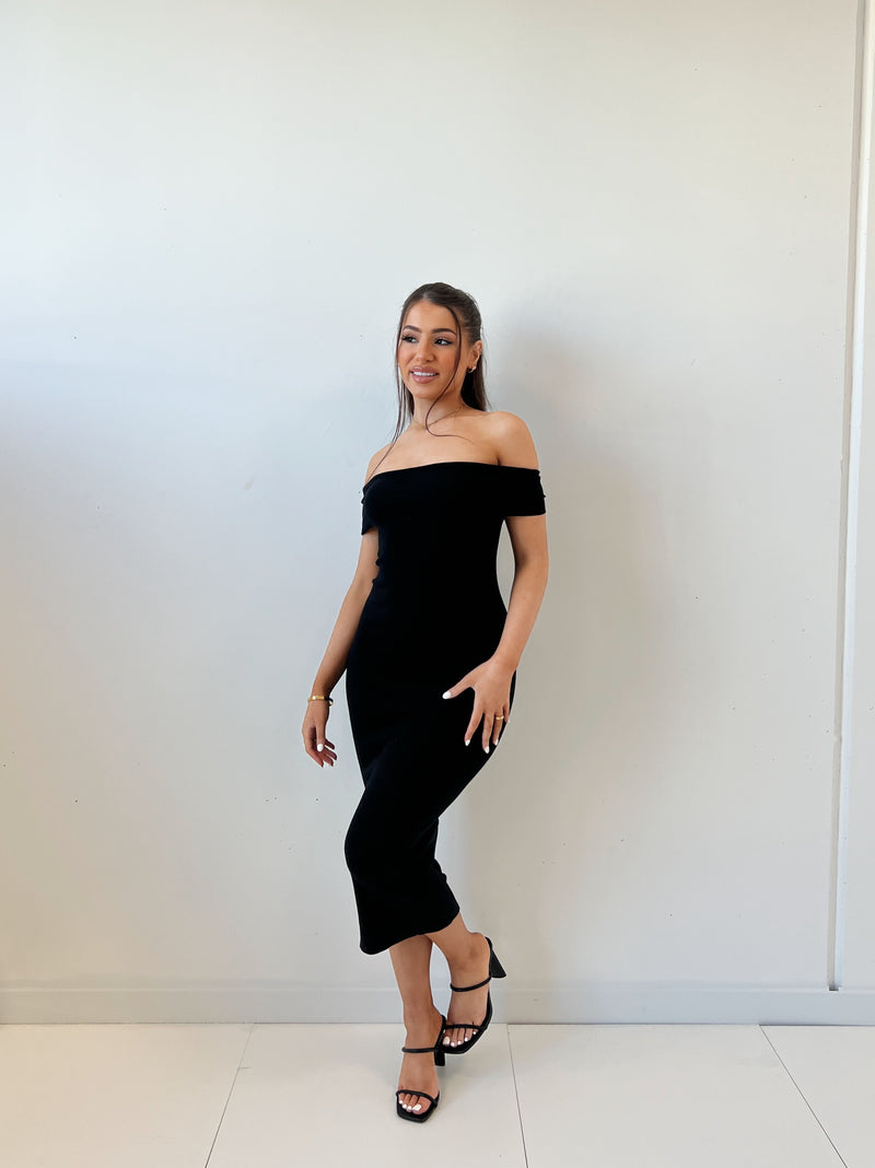 Kendall Midi Dress - Black