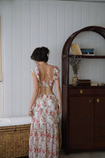 Courtney Floral Midi Dress - Cream