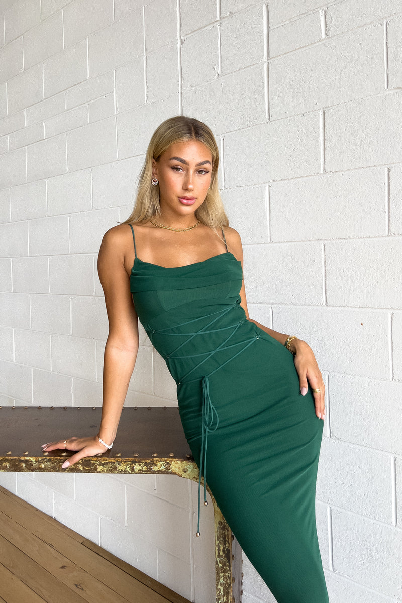 Serendipity Maxi Dress - Forest Green