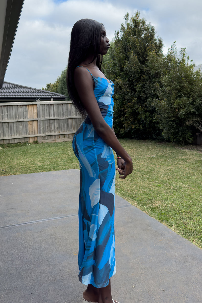 Maria Maxi Dress - Blue