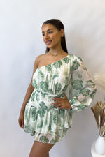 Sabrina Floral Mini Dress - Green