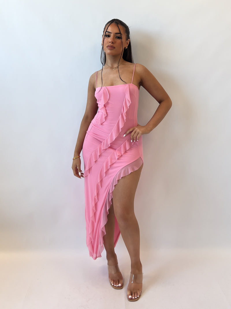 Greta Midi Dress - Pink