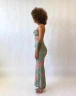 Blossom Maxi Dress - Green/Pink