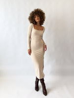 Erica Midi Dress - Beige