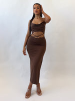 Jackson Midi Dress - Brown