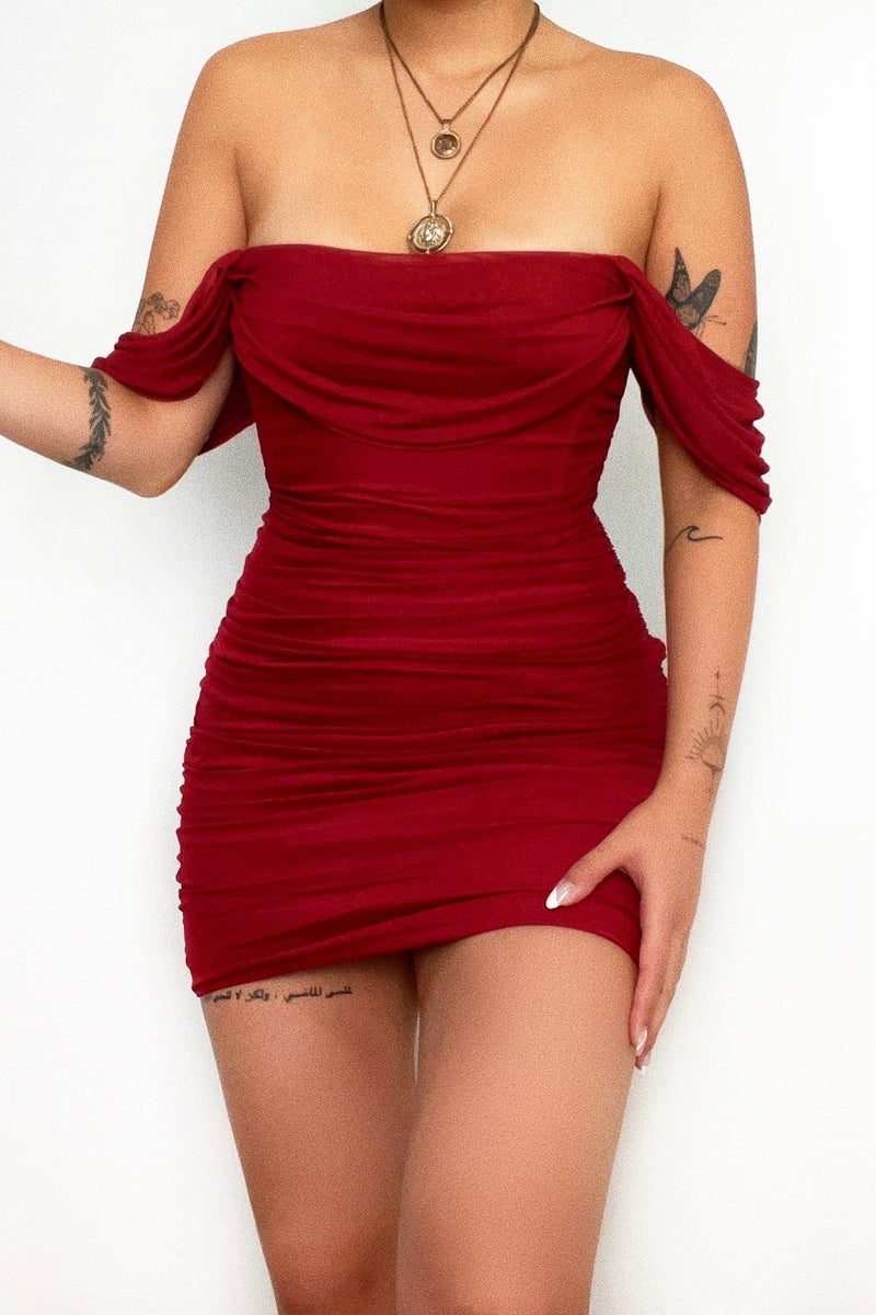 Ardell Mini Dress - Wine