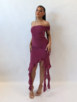 Colette Midi Dress - Dark Mauve