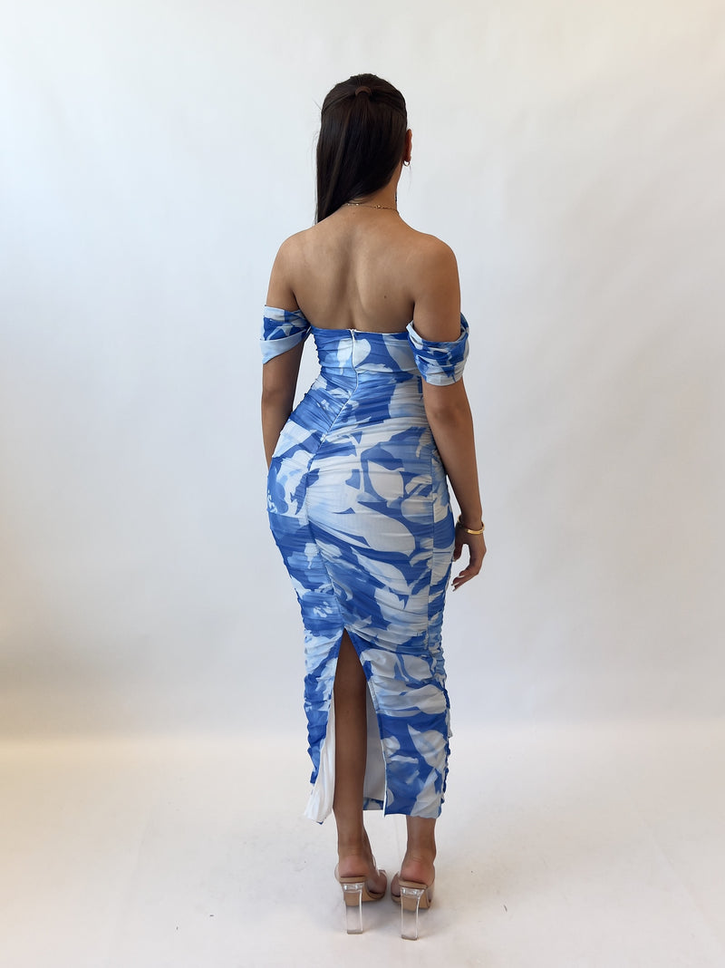Regan Maxi Dress - Blue Florals